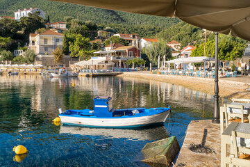Fototapeta na wymiar Picturesque Kioni fishing village on Ithaca island, Greece