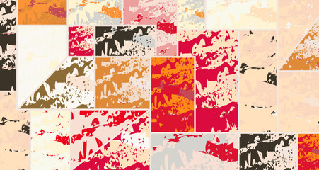 Naklejka premium Vector patchwork quilt pattern. Vintage decorative collage. Hand drawn background. Indian, Arabic, Turkish motifs for printing on fabric or paper. Abstract colorful doodle pattern in mosaic style