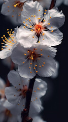 Cherry blossom, close up Japanese flowers, Generative AI