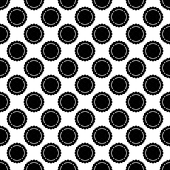 seamless pattern with circles round decoration ornament fabric tile vector illustration