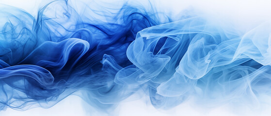 Fototapeta na wymiar blue smoke on white background 3d volumetric texture background. generative AI