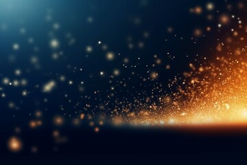 Abstract background with star-shaped and gold particle.celebration concepts. Generative Ai.