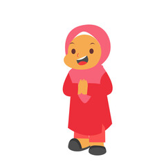 illustration of a muslim cartoon character