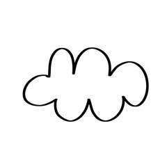cloud icon hand drawn 