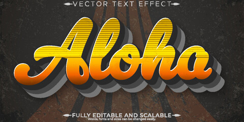 Retro, vintage text effect, editable 70s and 80s text style © QuillArtistry