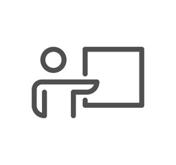 Business people related icon outline and linear vector.