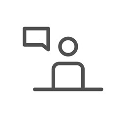 Business people related icon outline and linear vector.