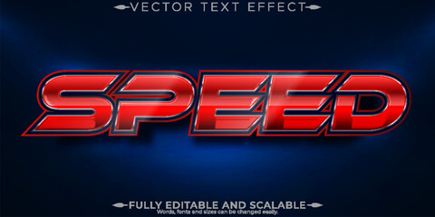 Speed race text effect, editable fast and sport text style