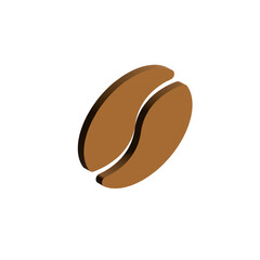 3d coffee bean illustration vector