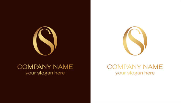 OS logo or SO monogram. OS letter logo template elements. personal monogram. Vector elegant logo.