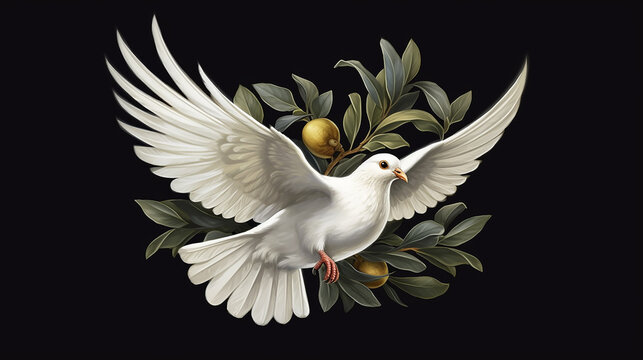 the white dove is a symbol of peace. generative ai