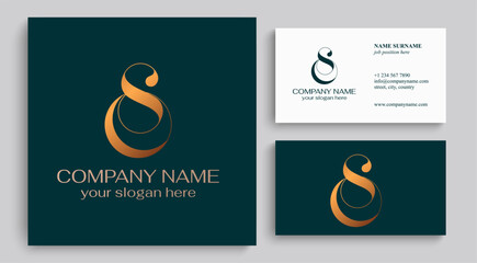 OS logo or SO monogram. OS letter logo template elements. personal monogram. Vector elegant logo. - obrazy, fototapety, plakaty