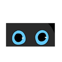 Space black cat. Cute illustration character Transparent background