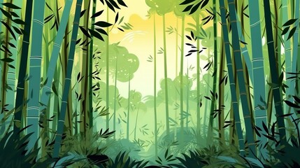 World bamboo day background banner poster with white bamboo on september 18 th, Generative Ai