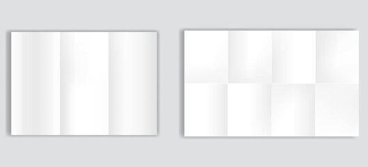 Obraz premium realistic empty paper folded isolated - 3d illustration