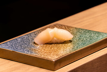 japanese food Totate sushi on plate