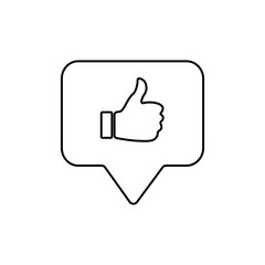 Social media like line vector icon. Editable Stroke. Best for graphic design and digital poster.