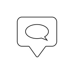 Social media comment line vector icon. Editable Stroke. Best for graphic design and digital poster.