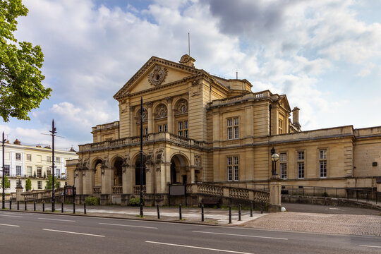 The Town Hall in Cheltenham, Gloucestershire, England, now used as a venue for concerts, festivals, banquets and meetings