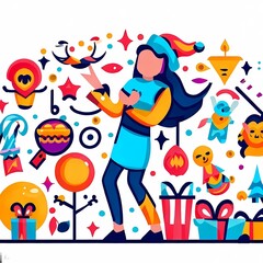 a series of sleek and visually appealing illustrations representing modern business concepts