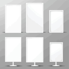 Set of empty signs vector isolated