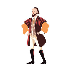 William Shakespeare vector illustration isolated