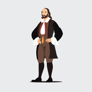 recommend clip art: William Shakespeare vector illustration isolated