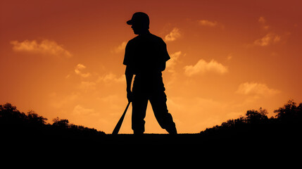 silhouette of a sport person