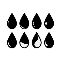 water set icon. flat design illustration vector. black isolated on white background
