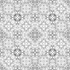 Vintage grey ceramic tiles wall decoration. Arabic ceramic tiles wall background.