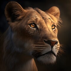 Fototapeta na wymiar portrait of a lionness