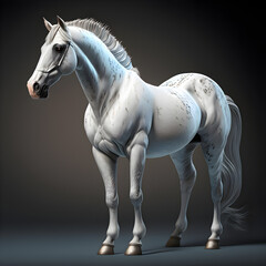 A white horse portrait