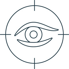 Retina scan icon. Monochrome simple sign from security collection. Retina scan icon for logo, templates, web design and infographics.