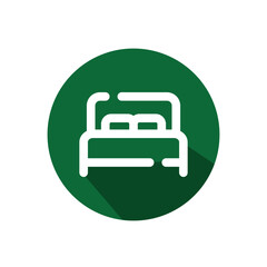 vector illustration icon double bed