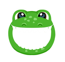 Tyrannosaurus face character illustration frame