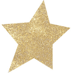 Christmas gold glitter stars. Christmas decoration stars.