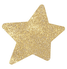 Christmas gold glitter stars. Christmas decoration stars.