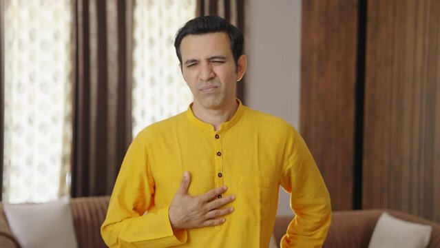 Indian man suffering from gas problem