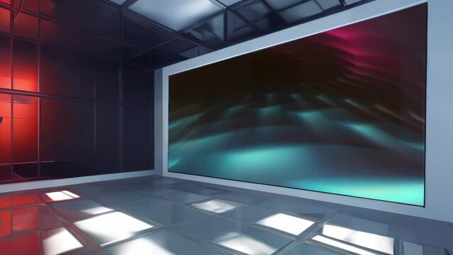 Immersive Newsroom - Virtual Green Screen Background Loop for TV Studio