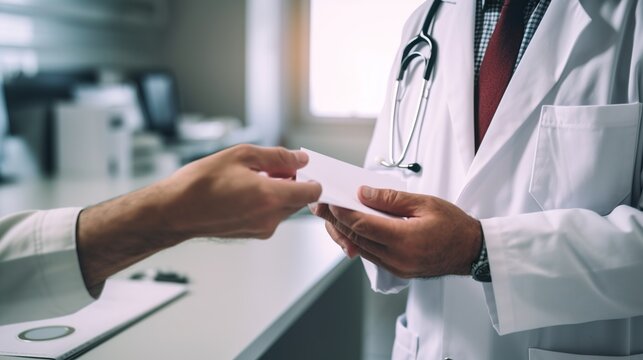 Doctor accepts bribe in envelope, Generative AI