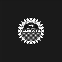 vintage gangster logo with bandana