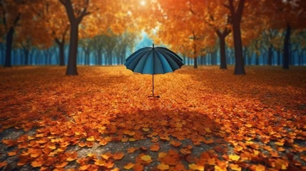 Foto auf Acrylglas Backstein autumn in the woods