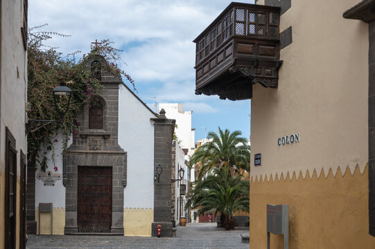 Detail of the facade of the small Hermitage of San Antonio Abad in Las Palmas de Gran Canaria