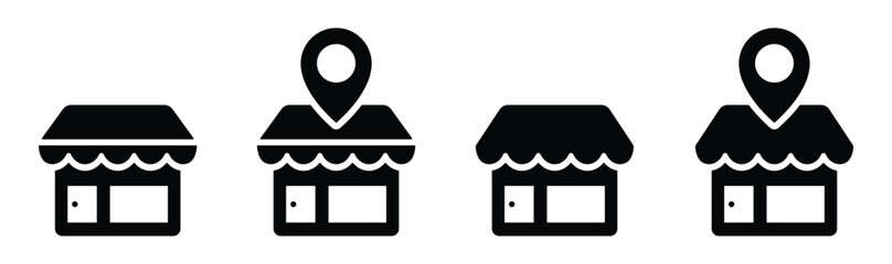 Store icon. Shop icon. Shop stall icon, Vector illustration