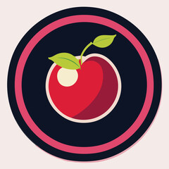 Vector illustration of fresh and juicy cherry