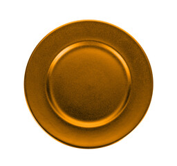 gold plate isolated on transparent png