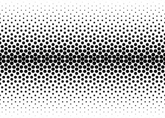 Disappearing circles.Seamless pattern in one direction.