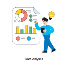 Data Anlytics Flat Style Design Vector illustration. Stock illustration