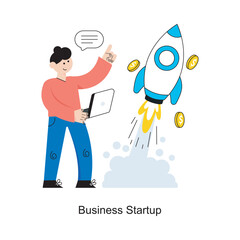Business Startup Flat Style Design Vector illustration. Stock illustration