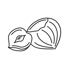 Badge hazelnut. Vector image, eps